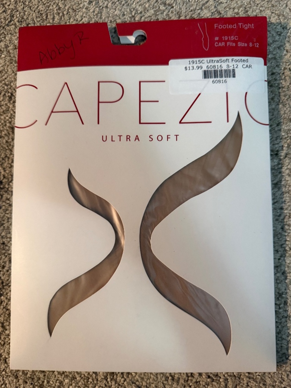 NIB Capezio Ultra Soft Footed Tights Child Size 8-12 Caramel 1915C
